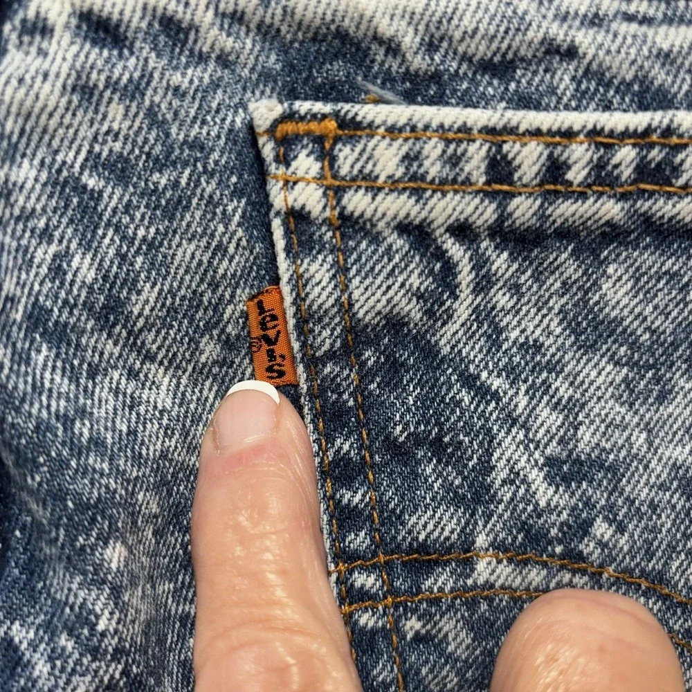 Vtg 80's Levis Jeans Women 36x26 Acid Wash Mom USA 80s Orange Tab High Rise READ